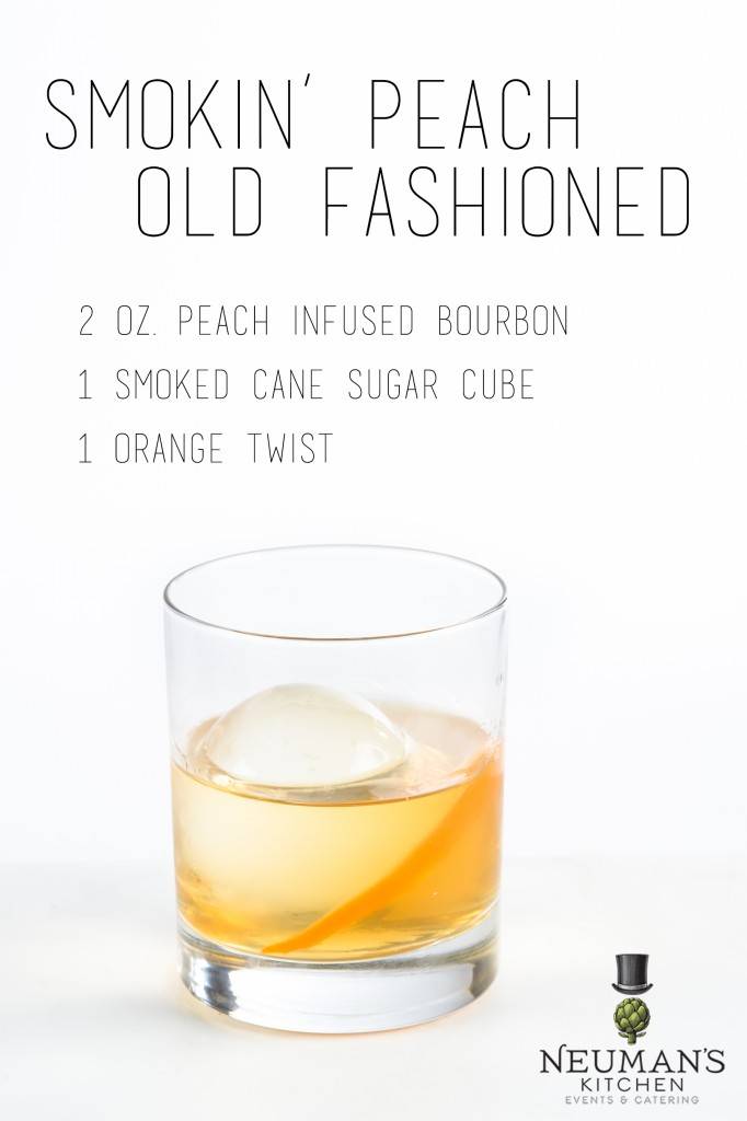 Smoked Peach Bourbon Old Fashioned